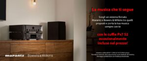 La musica che ti segue con le cuffie PX7S2 B&w incluse nel prezzo 
