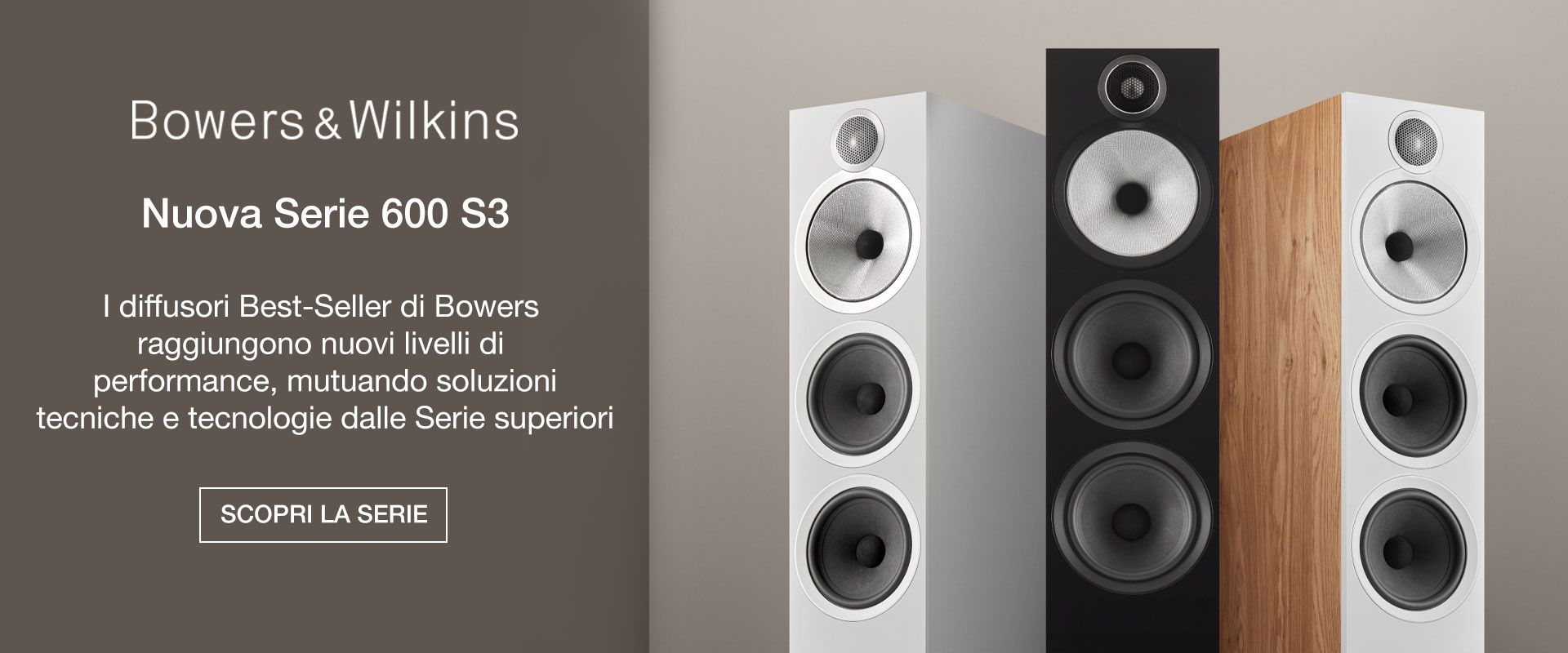 Diffusori Bowers&Wilkins nuova serie 600 S3